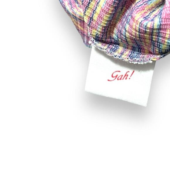 Lisa Says Gah 90s Lotta Dress Berry Pink Bodycon Short Long Sleeve V-Neck XL - Picture 8 of 9